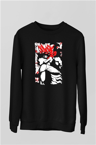 Attack On Titan Baskılı Unisex Siyah Sweatshirt