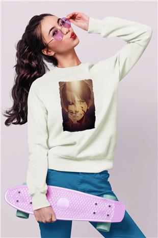 Attack On Titan Baskılı Unisex Siyah Sweatshirt