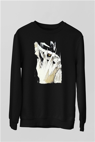 Attack On Titan Baskılı Unisex Siyah Sweatshirt