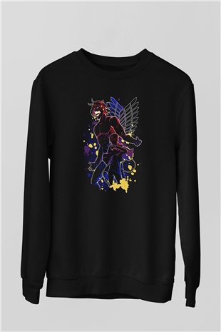 Attack On Titan Baskılı Unisex Siyah Sweatshirt