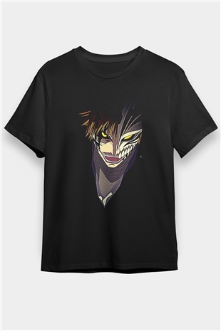 Attack On Titan Baskılı Unisex Siyah Tişört - Tshirt