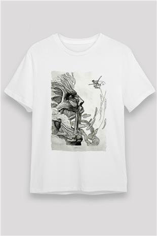 Attack On Titan Baskılı Unisex Siyah Tişört - Tshirt