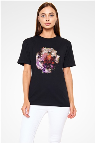 Attack On Titan Baskılı Unisex Siyah Tişört - Tshirt