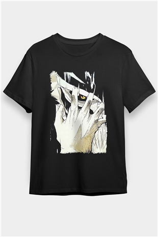 Attack On Titan Baskılı Unisex Siyah Tişört - Tshirt
