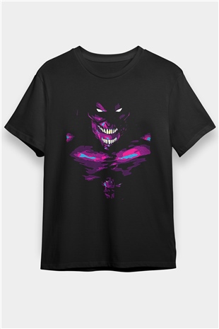 Attack On Titan Baskılı Unisex Siyah Tişört - Tshirt