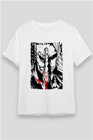 Attack On Titan Baskılı Unisex Siyah Tişört - Tshirt