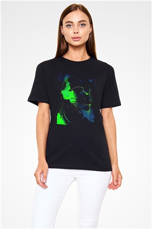 Attack On Titan Baskılı Unisex Siyah Tişört - Tshirt
