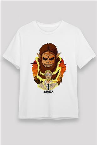 Attack On Titan Baskılı Unisex Siyah Tişört - Tshirt