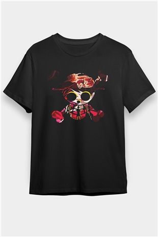 Attack On Titan Baskılı Unisex Siyah Tişört - Tshirt