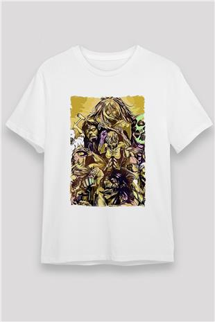 Attack On Titan Baskılı Unisex Siyah Tişört - Tshirt