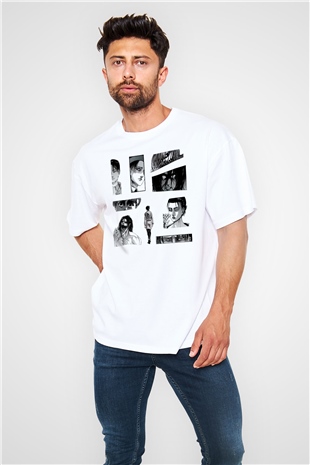 Attack on Titan Beyaz Oversize Tişört Oversize T-shirt