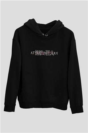 Attack on Titan Siyah Unisex Hoodie