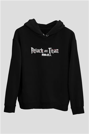 Attack on Titan Siyah Unisex Hoodie