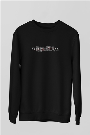 Attack on Titan Siyah Unisex Sweatshirt
