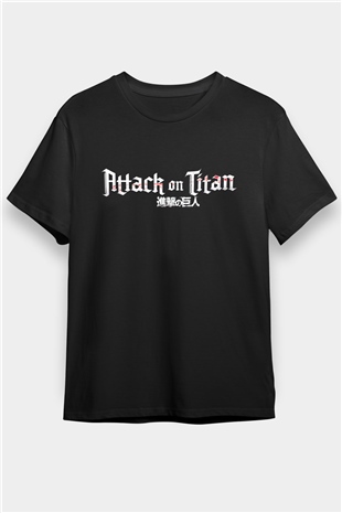 Attack on Titan Siyah Unisex Tişört T-Shirt