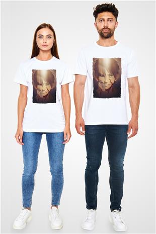 Attack On Titan Unisex Baskılı Beyaz Tişört - Tshirt