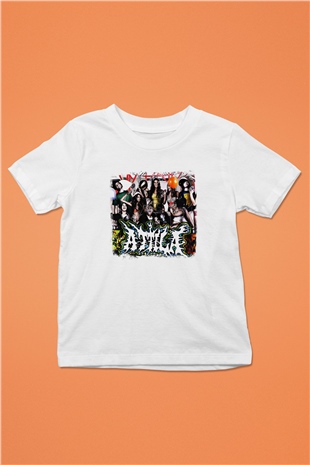 Attila Baskılı Unisex Beyaz Çocuk Tişört