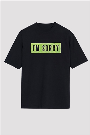 Attila Baskılı Unisex Siyah Oversize Tişört