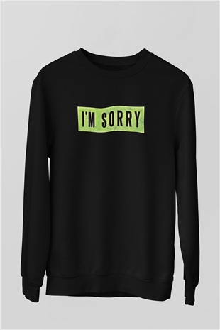 Attila Baskılı Unisex Siyah Sweatshirt