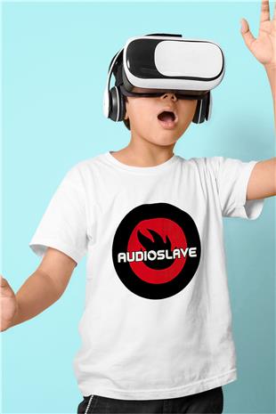 Audioslave Baskılı Beyaz Unisex Beyaz Çocuk Tişört - Tshirt