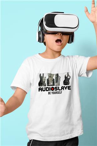 Audioslave Baskılı Beyaz Unisex Beyaz Çocuk Tişört - Tshirt
