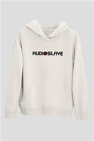Audioslave Baskılı Beyaz Unisex Kapüşonlu Sweatshirt