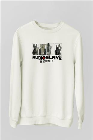 Audioslave Baskılı Beyaz Unisex Sweatshirt