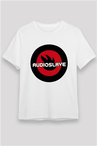 Audioslave Baskılı Unisex Beyaz Tişört - Tshirt