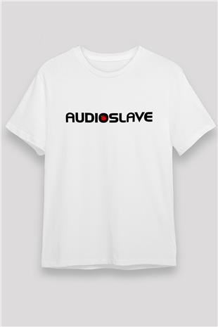 Audioslave Baskılı Unisex Beyaz Tişört - Tshirt