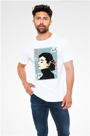 Audrey Hepburn Beyaz Unisex Tişört T-Shirt - TişörtFabrikası