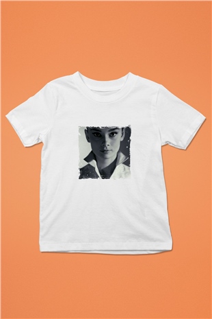 Audrey Hepburn Unisex Baskılı Beyaz Çocuk Tişört