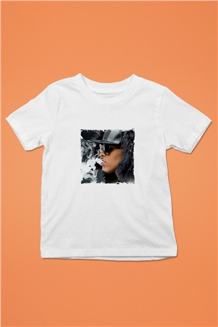 August Alsina Baskılı Unisex Beyaz Çocuk Tişört