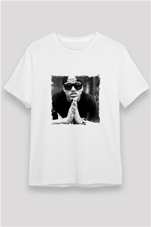 August Alsina Baskılı Unisex Beyaz Tişört