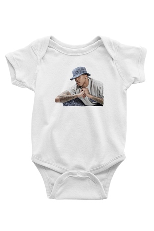 August Alsina Beyaz Bebek Body - Zıbın