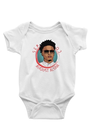 August Alsina Beyaz Bebek Body - Zıbın