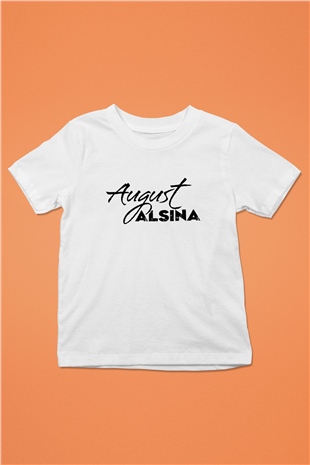 August Alsina Beyaz Unisex Çocuk Tişört