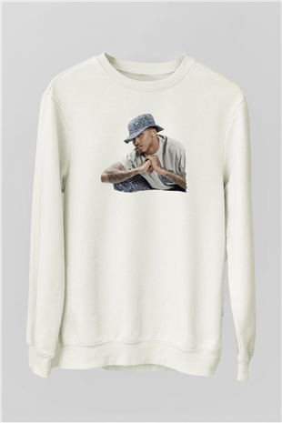 August Alsina Beyaz Unisex Sweatshirt