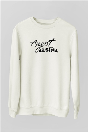 August Alsina Beyaz Unisex Sweatshirt