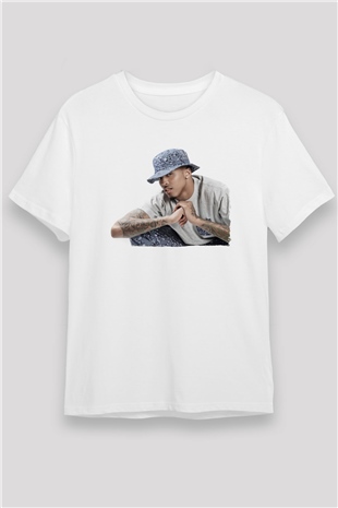 August Alsina Beyaz Unisex Tişört T-Shirt - TişörtFabrikası