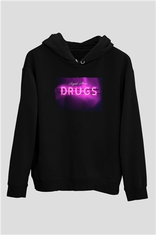 August Alsina Siyah Unisex Kapüşonlu Sweatshirt
