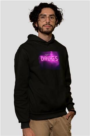 August Alsina Siyah Unisex Kapüşonlu Sweatshirt