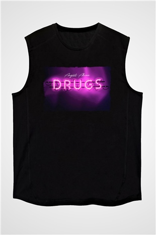 August Alsina Siyah Unisex Kolsuz Tişört