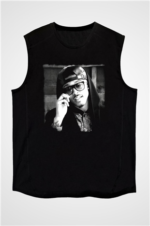 August Alsina Siyah Unisex Kolsuz Tişört