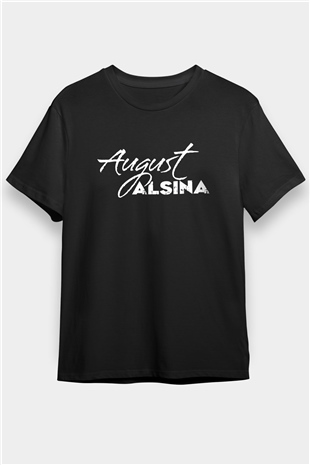August Alsina Siyah Unisex Tişört T-Shirt - TişörtFabrikası