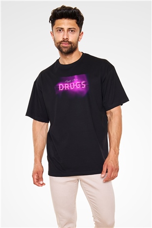 August Alsina Siyah Oversize Tişört Oversize T-shirt - TişörtFabrikası