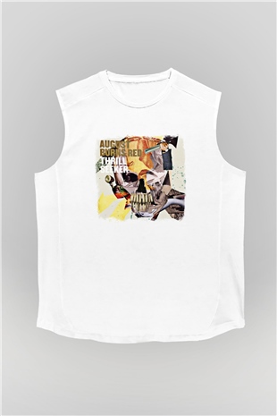 August Burns Red Baskılı Unisex Beyaz Kolsuz Tişört