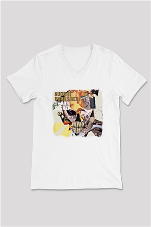 August Burns Red Baskılı Unisex Beyaz V Yaka Tişört