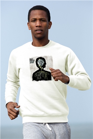 August Burns Red Baskılı Unisex Beyaz Sweatshirt