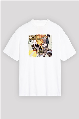 August Burns Red Baskılı Unisex Beyaz Oversize Tişört