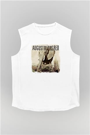 August Burns Red Baskılı Unisex Beyaz Kolsuz Tişört
